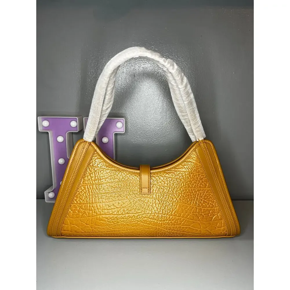 Brandon Blackwood  Jada Bag in Tan Leather with Gold Hardware